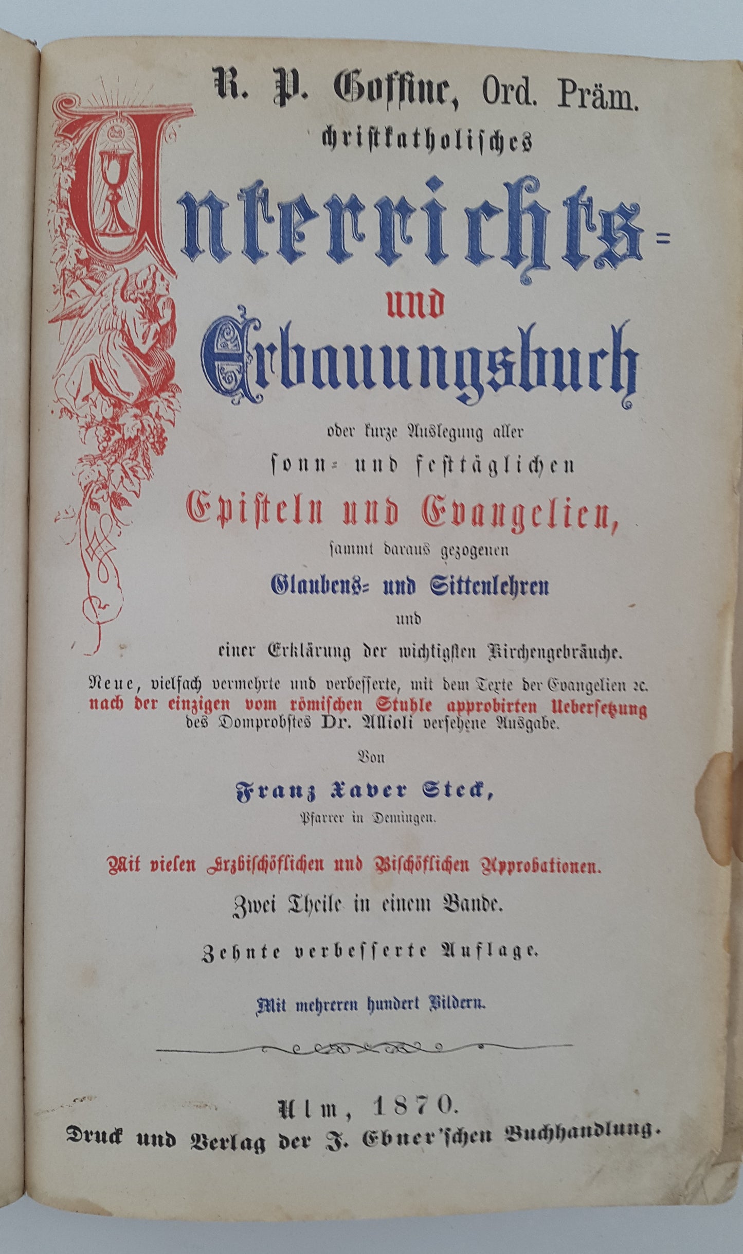 R. P. Goffine Christkatholisches Unterrichts- und Erbauungsbuch 1870