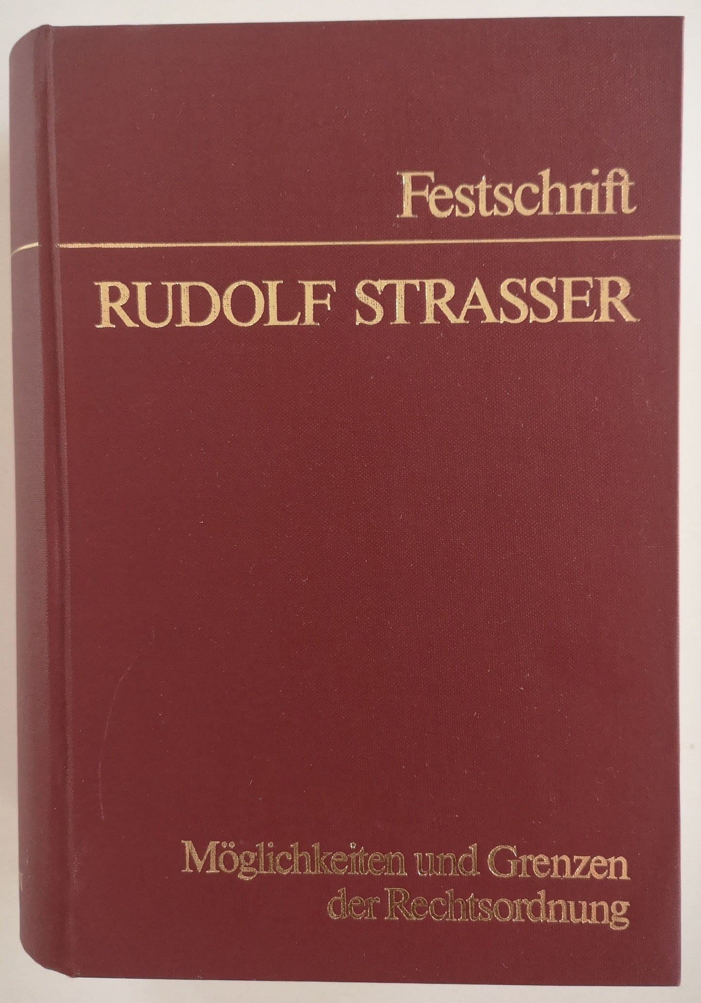 Möglichkeiten und Grenzen der Rechtsordnung - Festschrift Rudolf Strasser