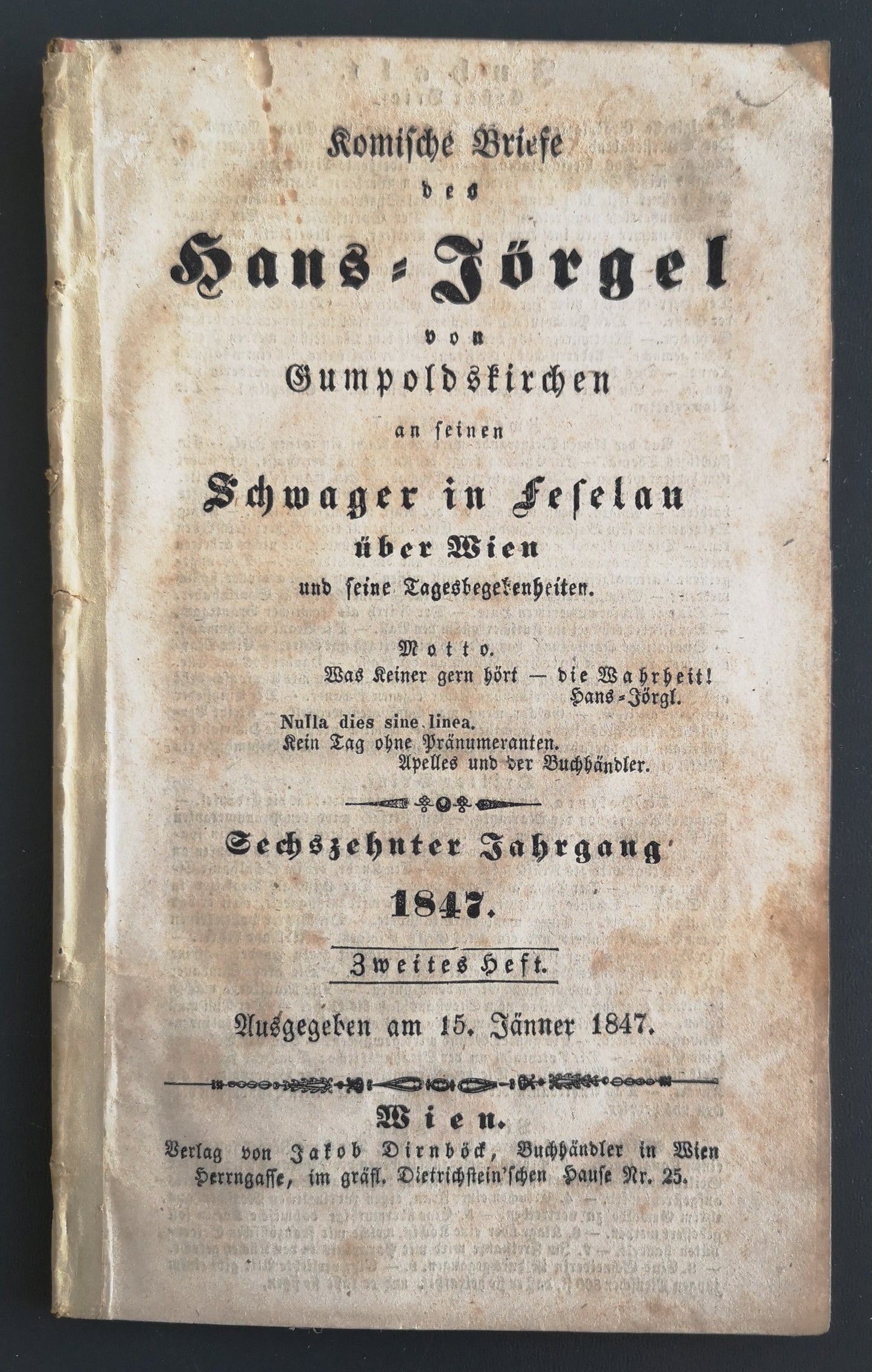 Komische Briefe des Hans-Jörgel von Gupoldskirchen