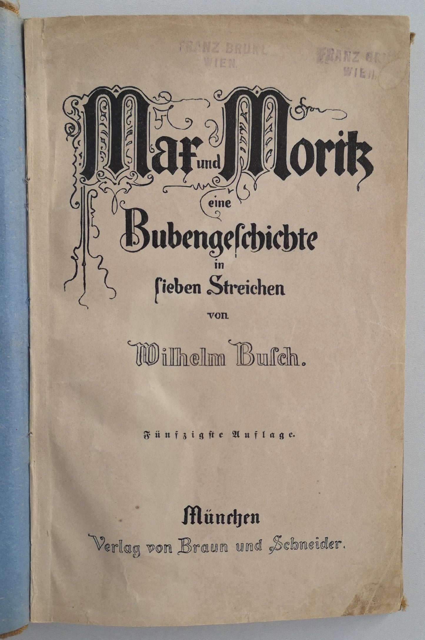 Max und Moritz - frühe Ausgabe ca. 1900