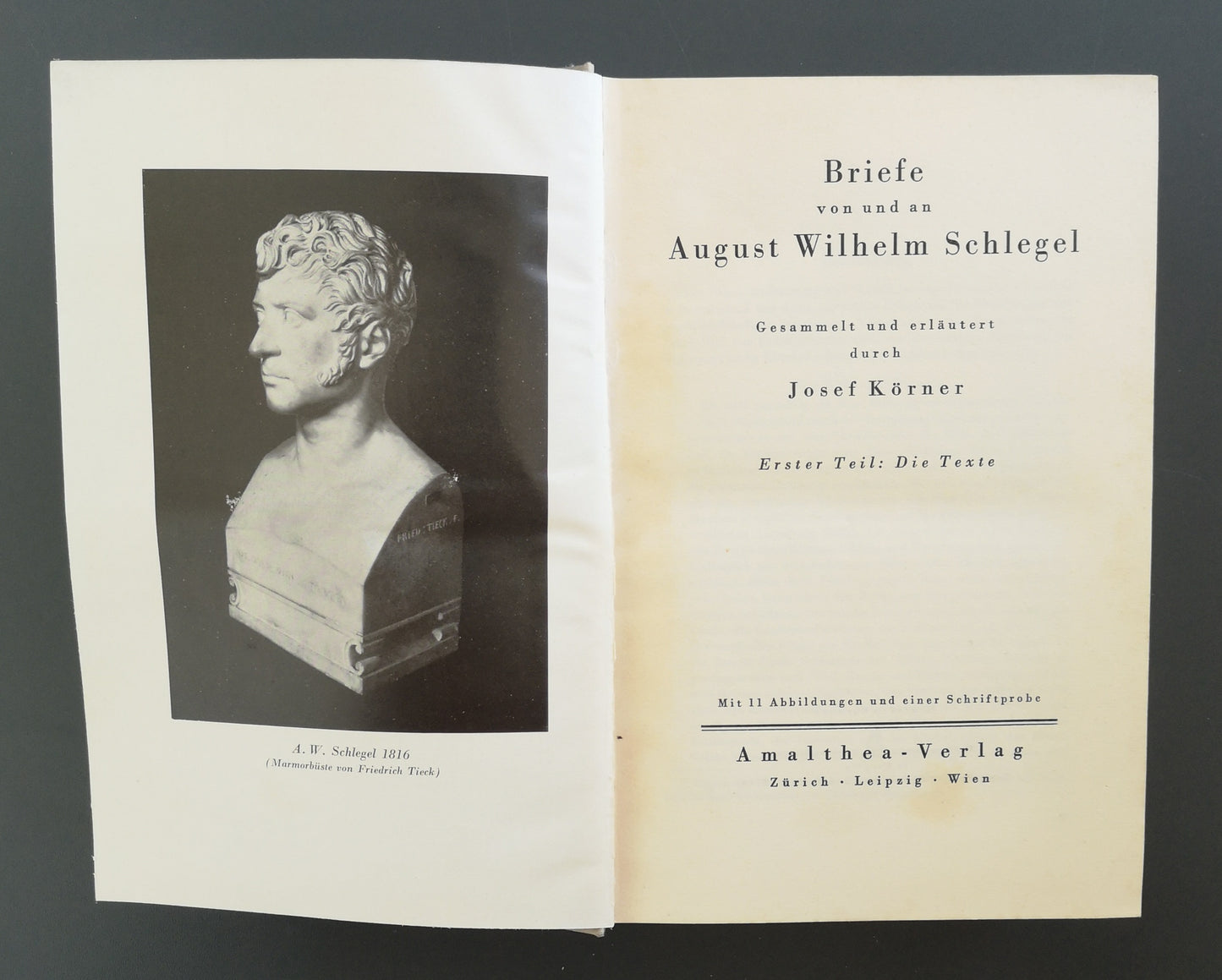 Briefe von und an August Wilhelm Schlegel